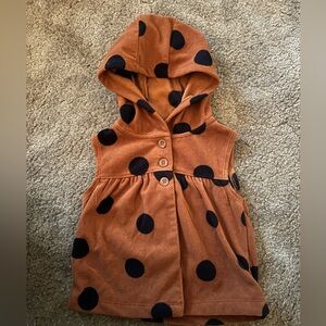 Carter’s Toddler Girls Hooded Polka Dot Vest. 24M